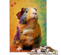Puzzle Animaux Cochon d'Inde 1000 Pièces en Bois pour Adultes et Adolescents - Coupe de Précision (50x75 cm)