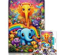 Puzzle Animaux d'Afrique 1000 pièces pour Adultes et Adolescents, Jeu éducatif et Stimulant, idéal comme Cadeau pour Toute la Famille (38x26cm)