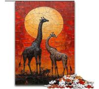Puzzle Animaux d'Afrique 1000 pièces pour Adultes et Adolescents, Jeu Stimulant Chaque pièce est Unique - Jeu Familial Stimulant 26x38cm