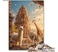Puzzle Animaux d'Afrique pour Adultes 1000 pièces, Jeu Stimulant et Jeu Familial, Interaction Parent-Enfant 50x75cm