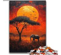 Puzzle Animaux d'Afrique pour Adultes 2000 pièces, Jeux Amusants, décoration Murale, Cadeaux d'anniversaire et de Noël Uniques 70x100cm