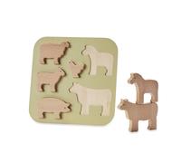 Puzzle - animaux de la ferme vert TU