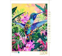 Puzzle · Animaux de la Jungle : Pop Art | Le colibri butine le nectar · 1000 pièces · Format assemblé 64 × 48 cm · CALVENDO Puzzle