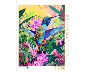 Puzzle · Animaux de la Jungle : Pop Art | Le colibri butine le nectar · 1000 pièces · Format assemblé 64 × 48 cm · CALVENDO Puzzle