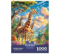 Puzzle Animaux de la Savane Africaine 1000 Pièces pour Adolescents Et Enfants - Difficile Puzzles Jeu De Patience en Famille 52x38cm/1000pcs