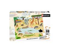 Puzzle Animaux de la savane - Nathan - 30 pièces - Pour enfants dès 4 ans