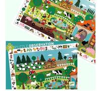 Puzzle Animaux - DJECO - Observation La Ferme - 35 pièces - Pour Enfants de 3 ans