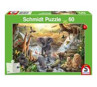 Schmidt-Spiele Puzzle 56454 Animaux en Afrique, 60 pièces, coloré, pour enfants