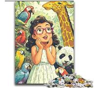 Puzzle Animaux et Filles 2000 pièces pour Adultes et Adolescents, Collection d'artistes, Beaux-Arts (70x100cm)