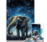 Puzzle Animaux Fantastiques Éléphants 1000 Pièces pour Adultes, Jeu de Réveil et de Jeu Familial Idéal comme Cadeau pour Toute la Famille (38x26cm)