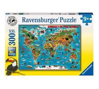 Ravensburger Animaux Du Monde XXL 300pc Puzzle - Enfants Wildlife Carte