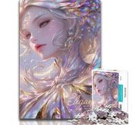 Puzzle Anime Angel Girl 1000 pièces pour Adultes et Adolescents, Aide Le Cerveau à exercer des Jouets addictifs pour cultiver la Patience et l'interaction Parent-Enfant 38x26cm