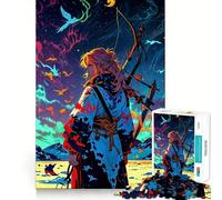 Puzzle Anime Archer Ciel Nocturne 1000 pièces Jeu de développement cognitif Surface Lisse sans bavures Activité relaxante en Groupe à l'intérieur (38x52cm)