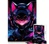 Puzzle Anime Biker Nekomimi 1000 pièces pour Adolescents, développement de la réflexion et évasion, Bords Nets, Cadeau de Noël (38x26cm)
