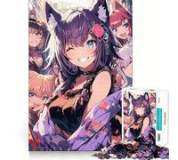 Puzzle Anime City Party 1000 pièces Jeu de réflexion Stimulant Fixation Solide Défi cérébral interactif pour la Maison (38x26cm)