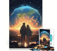 Puzzle Anime Couple Apocalypse pour Adultes,1000 pièces,Jeu de mémoire,Assemblage sécurisé et Solide,Jeu de Construction de Liens significatifs (38x52cm)