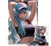 Puzzle Anime Fitness Girl pour Adolescents, 1000 pièces, renforcement cérébral, Temps Libre, Assemblage Ferme, Cadeau saisonnier (38x26cm)