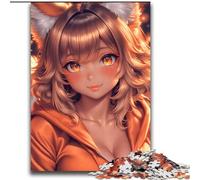 Puzzle Anime Fox Girl 2000 pièces pour Adultes et Adolescents, Anti-Stress, Difficile à réaliser, pour la décoration de la Maison 14 Ans et Plus 70x100cm