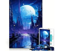 Puzzle Anime Future City 1000 pièces Jeu de Concentration mentale Découpe de précision Bords Lisses Activité captivante pour des soirées tranquilles (38x26cm)