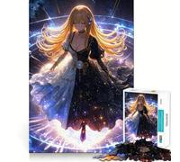 Puzzle Anime Girl in Space Jeu de 1000 pièces pour stimuler Votre mémoire Découpe de Haute précision Défi cérébral interactif pour la Maison (50x75cm)