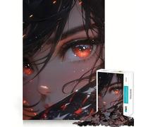 Puzzle Anime Girl on Fire pour Adultes 1000 pièces Jeu de mémoire et de découpe Fine Finition Premium Un Moyen captivant de Passer Le Temps (50x75cm)