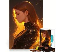 Puzzle Anime Reine de Feu 1000 pièces pour Adultes Jeu de mémoire Amusant Assemblage sûr et Solide Activité familiale du Soir (50x75cm)