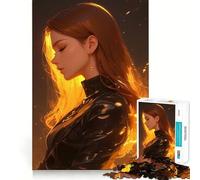 Puzzle Anime Reine de Feu pour Adultes,1000 pièces,Jeu de mémoire,Assemblage sécurisé et Solide,Jeu de Construction de Liens significatifs (38x26cm)