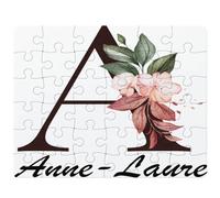 Puzzle Anne-Laure | 30 Pièces 24 × 19 cm Carton Brillant 2 mm | Message à Reconstituer Annonce Surprise | Cadeau Anniversaire Noël