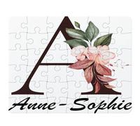 Puzzle Anne-Sophie | 30 Pièces 24 × 19 cm Carton Brillant 2 mm | Message à Reconstituer Annonce Surprise | Cadeau Anniversaire Noël