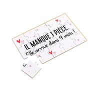 Puzzle Annonce Grossesse - MAÏKA - Scène de vie - 15 pièces - Blanc