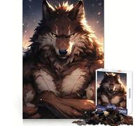 Puzzle anthropomorphe Loup Puissant pour Adolescents 1000 Pièces Jouet Cognitif Silencieux Bordure Premium Cadeau de Noël 38x52cm