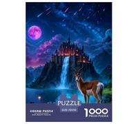Puzzle Antilope 1000 Pièces pour Adultes Et Enfants, Défiant Et Stimulant, Casse-tête Cascade Château, DéCoration, Cadeau Famille 70x50cm/1000pcs