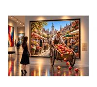 Puzzle · août | Place du marché · 1000 pièces · Format assemblé 64 × 48 cm · CALVENDO Puzzle