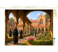 Puzzle · Après-midi au monastère | La vie au Moyen Âge · 1000 pièces · Format assemblé 64 × 48 cm · CALVENDO Puzzle