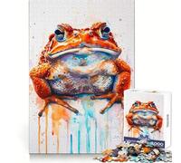Puzzle Aquarelle Crapaud pour Adultes, 1000 pièces, Jouet Intelligent et apaisant, découpe précise, Objet de Collection 50x75cm