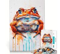 Puzzle Aquarelle Crapaud pour Adultes, 1000 pièces, Jouet Intelligent et apaisant, découpe précise, Objet de Collection 50x75cm
