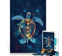 Puzzle Aquarelle de Tortues Marines 1000 pièces pour Adultes, Exercice cérébral, Anti-Stress, décoration Murale aux Bords précis (50x75cm)