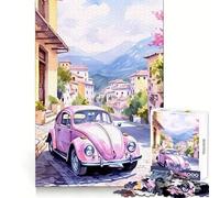 Puzzle Aquarelle de Voitures pour Adolescents, 1000 pièces, pour développer l'intelligence et la dextérité, pour Un Loisir paisible et sain, idéal pour l'hiver (38x52cm)