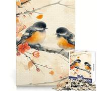 Puzzle Aquarelle d'oiseaux 1000 pièces pour Adultes, défi Mental, activité sereine, Assemblage sans Couture, Cadeau de Noël (50x75cm)