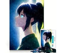 Puzzle Aquarelle Fille réfléchie pour Adolescents, 1000 pièces, Jouet cognitif, Loisir Silencieux, Bords de qualité supérieure, Cadeau de Noël 38x26cm