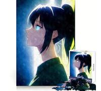 Puzzle Aquarelle Fille réfléchie pour Adolescents, 1000 pièces, Jouet cognitif, Loisir Silencieux, Bords de qualité supérieure, Cadeau de Noël 38x26cm