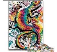 Puzzle Aquarelle Gecko 1000 pièces pour Adultes et Adolescents, à partir de 14 Ans, décoration d'intérieur, Jeux de Famille, Cadeaux de Noël et d'anniversaire (26x38cm)