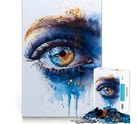 Puzzle Aquarelle Œil 1000 pièces pour Adolescents Stimule l'esprit Ajustement Parfait Loisirs captivants pour des Moments de détente à la Maison (50x75cm)