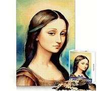 Puzzle Aquarelle Monalisa pour Adultes, 1000 pièces, Stimulant intellectuel, Passe-Temps paisible, Cadenas sécurisé, Cadeau créatif (50x75cm)