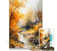 Puzzle Aquarelle Nature 1000 pièces,Jeu cognitif et Amusant,découpe de Haute précision,Cadeau Unique pour soulager Le Stress (38x52cm)