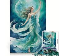 Puzzle Aquarelle Nymphe des eaux 1000 pièces pour Adultes Concentration, détente, Relaxation Découpe Lisse et Amusante Cadeau Festif (50x75cm)