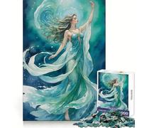 Puzzle Aquarelle Nymphe des eaux pour Adolescents, 1000 pièces, Exercice cognitif, Loisirs, Plaisir, Bords Nets, Cadeau de Noël Artistique (38x52cm)