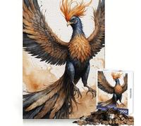 Puzzle Aquarelle Oiseaux Mythiques pour Adolescents 1000 Pièces Jeu de Logique Fine Doux et Détendu Bords Nets Cadeau Premium (38x26cm)