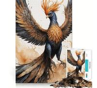 Puzzle Aquarelle Oiseaux Mythiques pour Adolescents 1000 Pièces Jeu de Logique Fine Doux et Détendu Bords Nets Cadeau Premium (38x26cm)