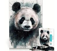 Puzzle Aquarelle Panda Beauty pour Adultes, 1000 pièces, 50x75cm, Recall Upgrade Peaceful Time Tight Cut Santa Wish List